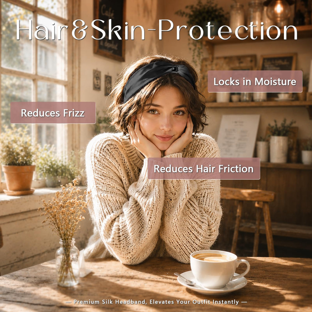 ZIMASILK headband used for makeup showing gentle hair hold