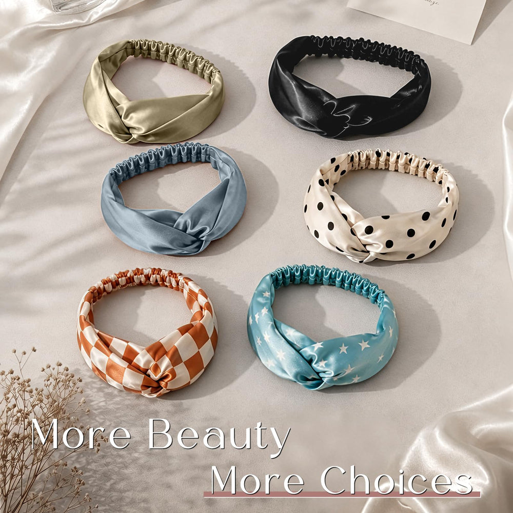 ZIMASILK headband next to hand showing size and scale