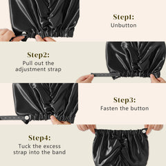 Hand holding ZIMASILK bonnet showing lightweight feel and softness benefit