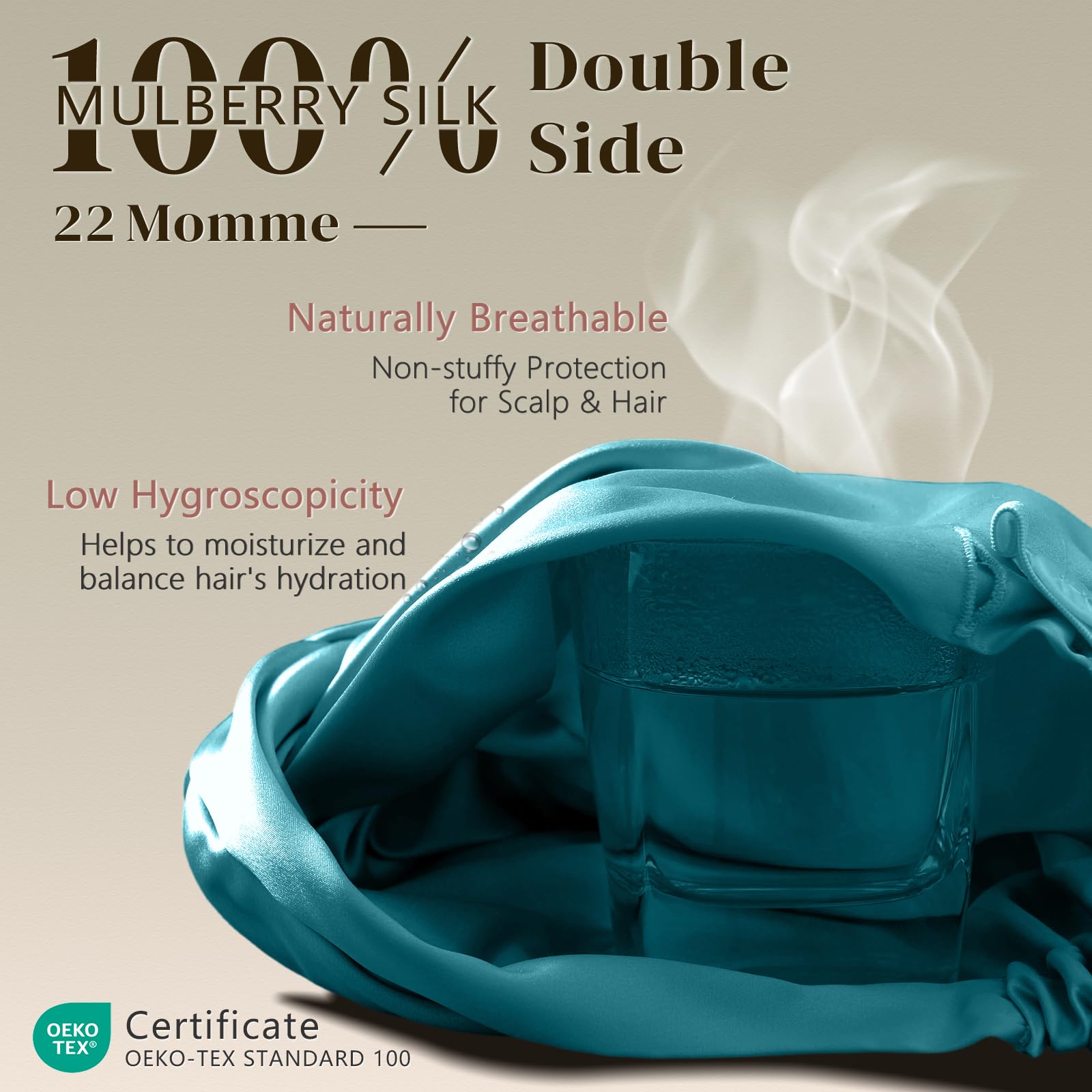 ZIMASILK interior fabric close-up highlighting smooth silk for less friction