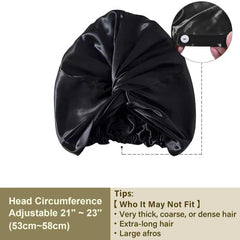 Person wearing ZIMASILK bonnet on pillow demonstrating hair protection benefit