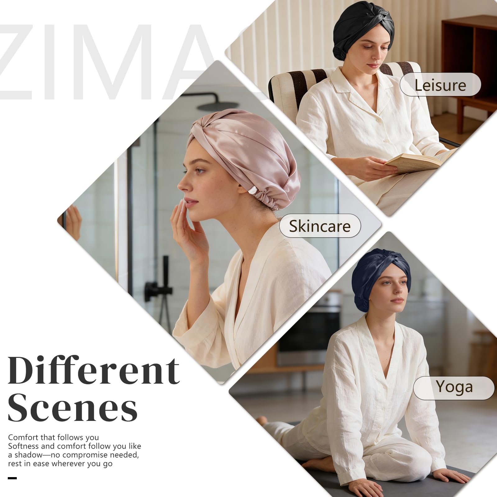 ZIMASILK size comparison with hand to show true scale and volume fit