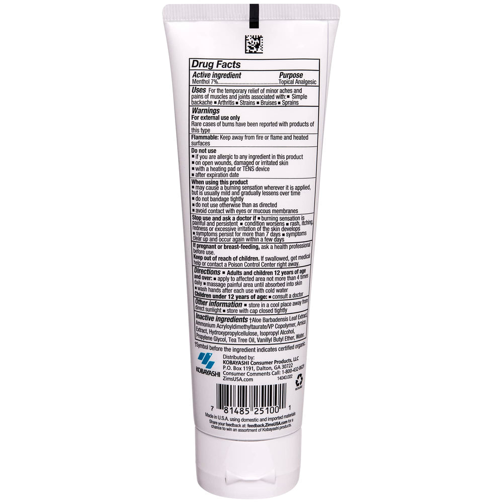 Zim's Max close-up of gel application on skin demonstrating quick absorption