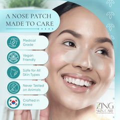 ZING SKIN CARE single hydrocolloid patch detail showing strong adhesion benefit
