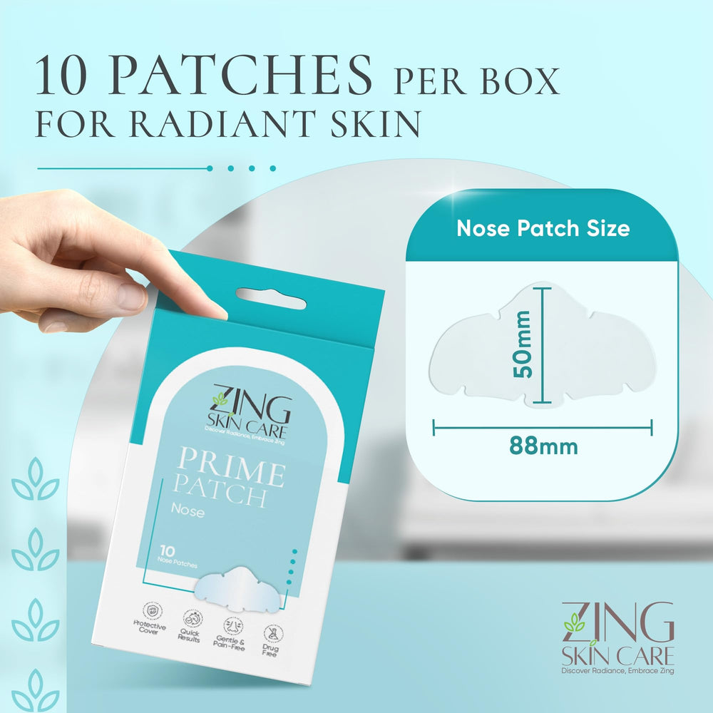 ZING SKIN CARE patch beside coin showing nose patch size and portability
