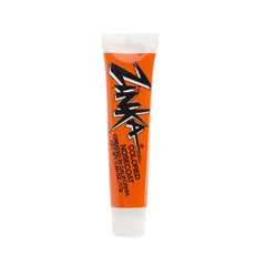 Zinka orange front tube showing compact size and vibrant color benefit