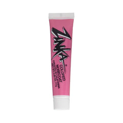 Zinka pink tube front view showing compact travel-friendly sunblock