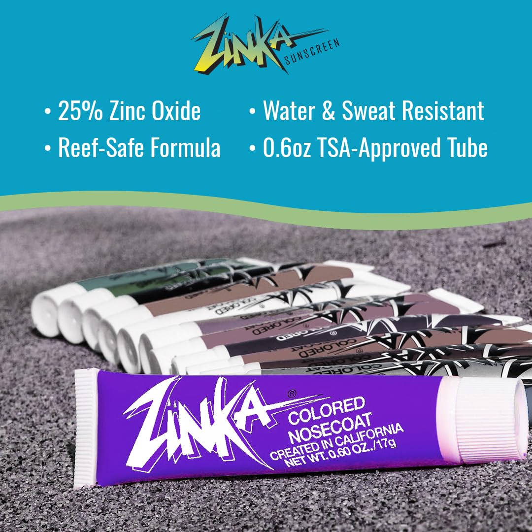 Zinka purple stick close-up texture showing smooth opaque coverage