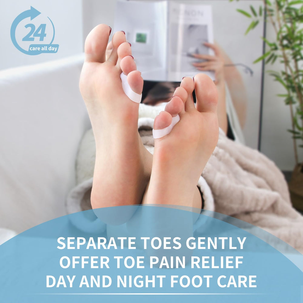 Zinyakon toe separator inside a shoe illustrating low-profile protection and daily wearability