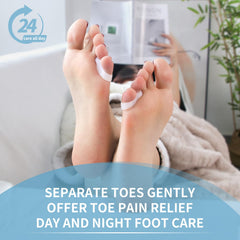 Zinyakon toe separator inside a shoe illustrating low-profile protection and daily wearability