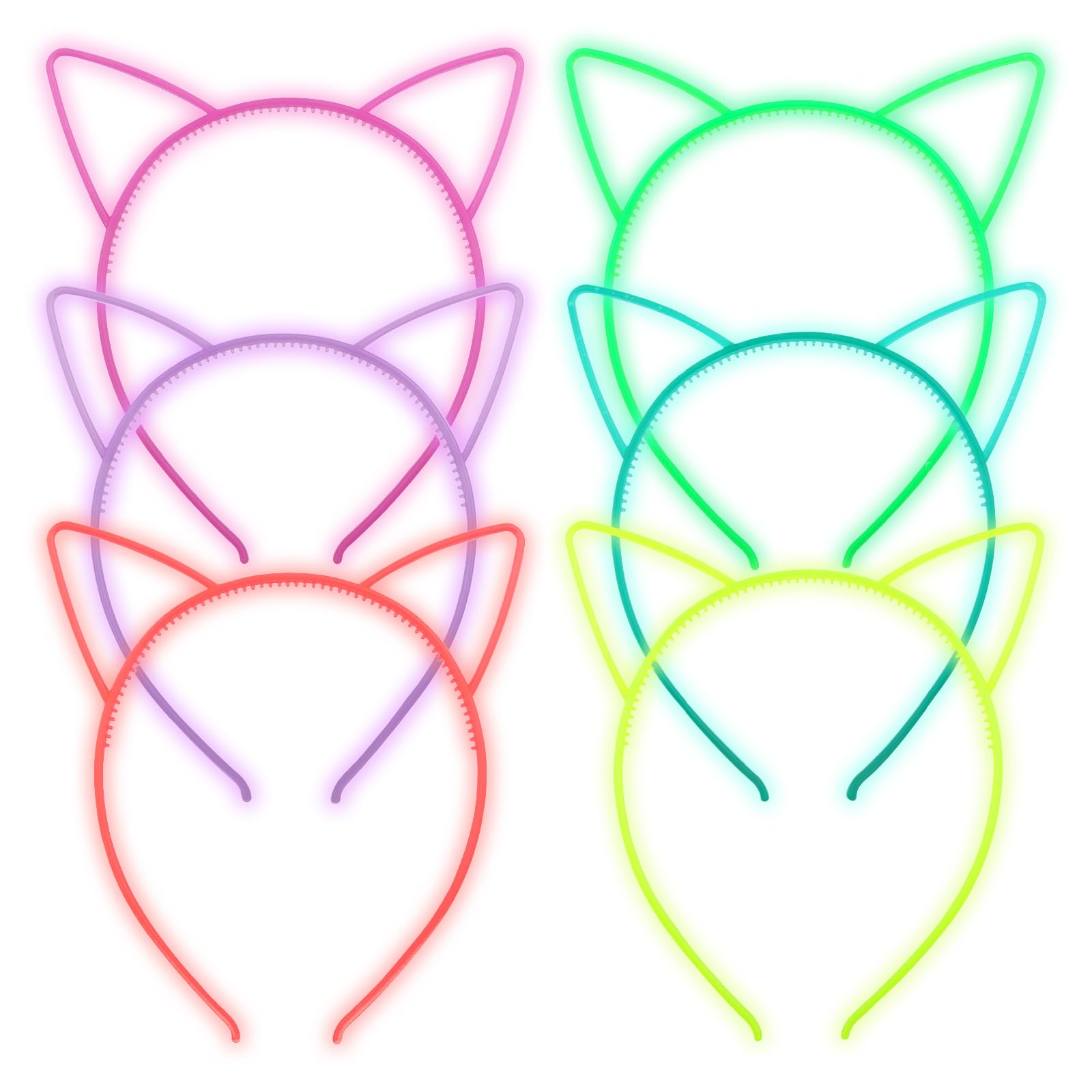 ZIRICHER front view pack showing colorful headbands and glow benefit