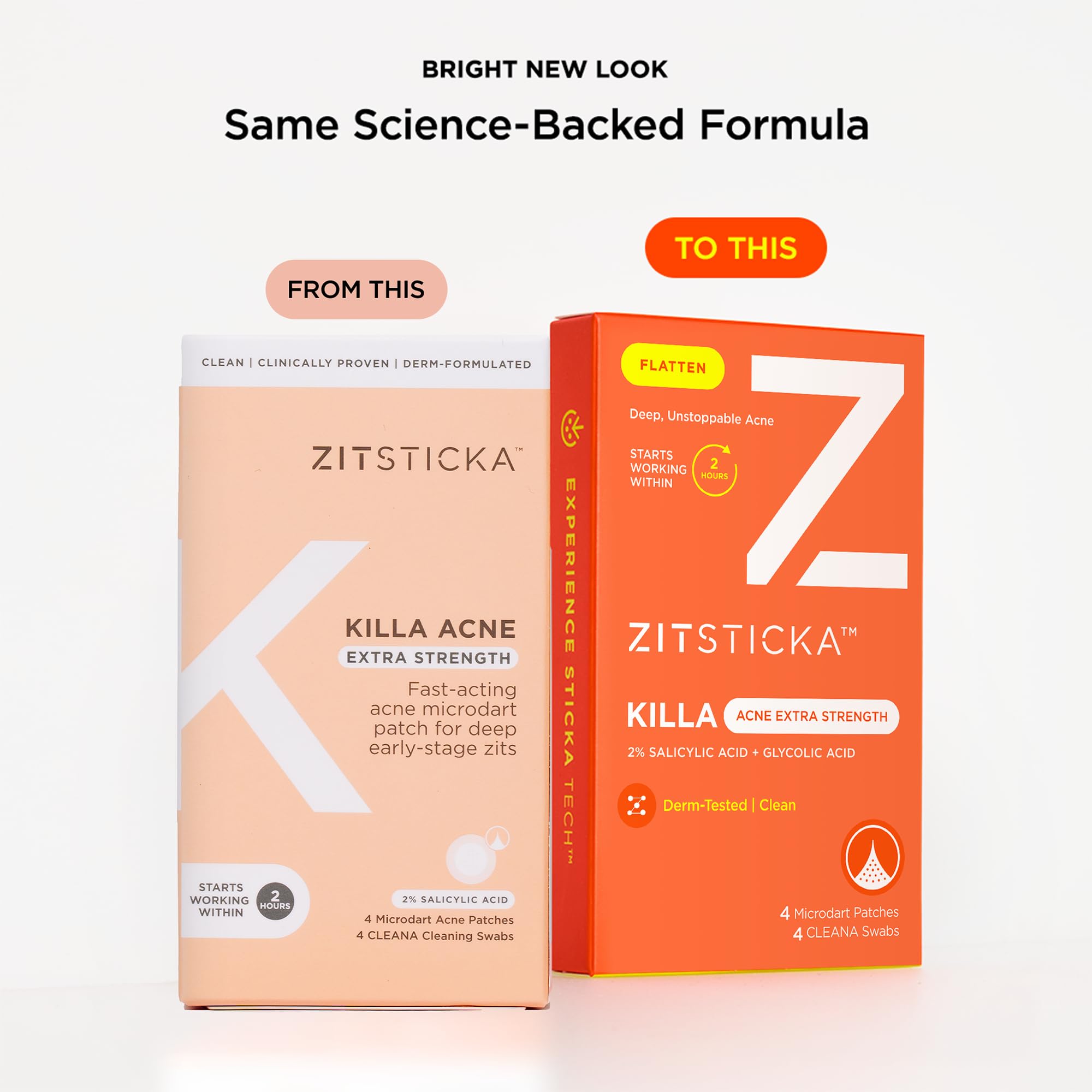 ZitSticka ingredient panel showing salicylic acid and niacinamide benefits