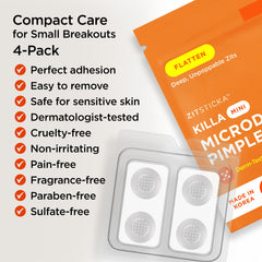ZitSticka ingredient visual showing salicylic acid, niacinamide, hyaluronic acid benefits