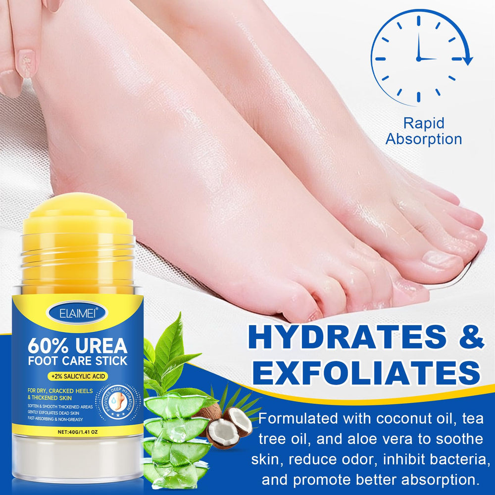 ZIXAOK applying the stick to a dry heel for targeted relief