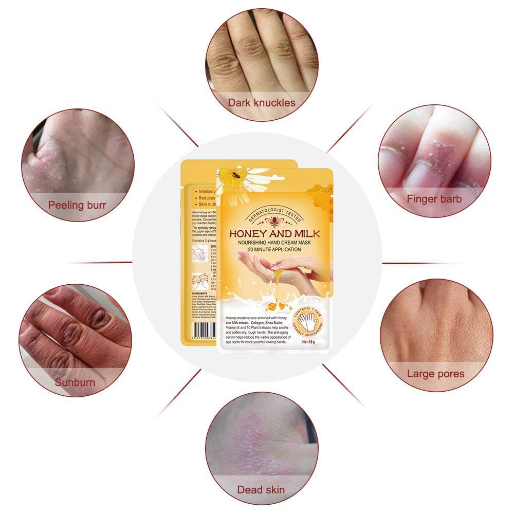 ZIXAOK glove being worn on hands for convenient home spa treatment