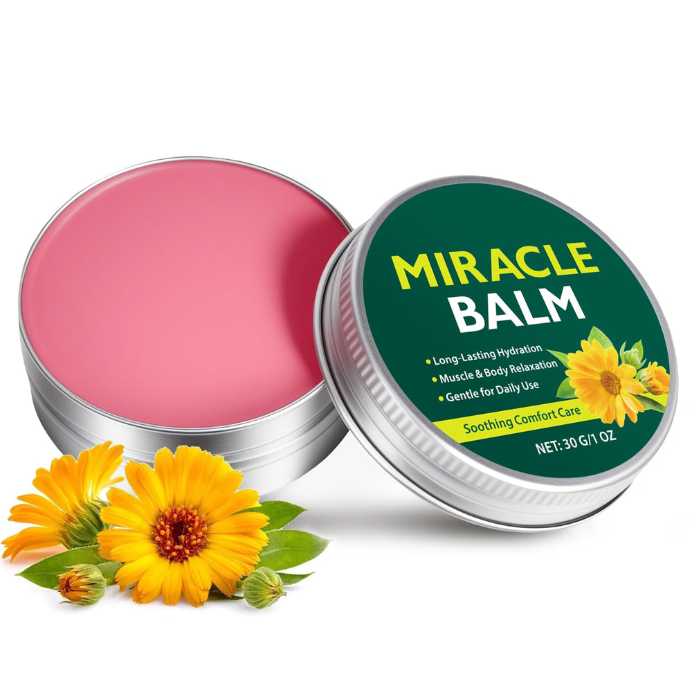 ZIXBMHYJ Miracle Balm jar front view showing full packaging and calming benefits