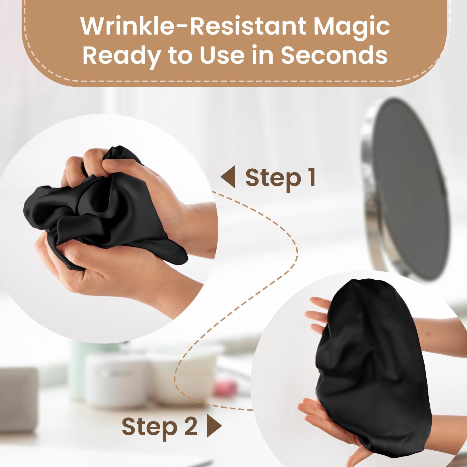 Zixsavk in use during nighttime routine protecting hair and bedding