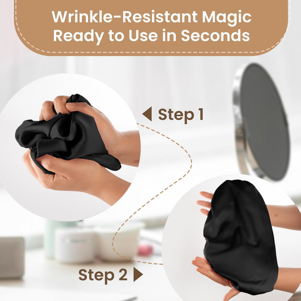 Zixsavk in use during nighttime routine protecting hair and bedding
