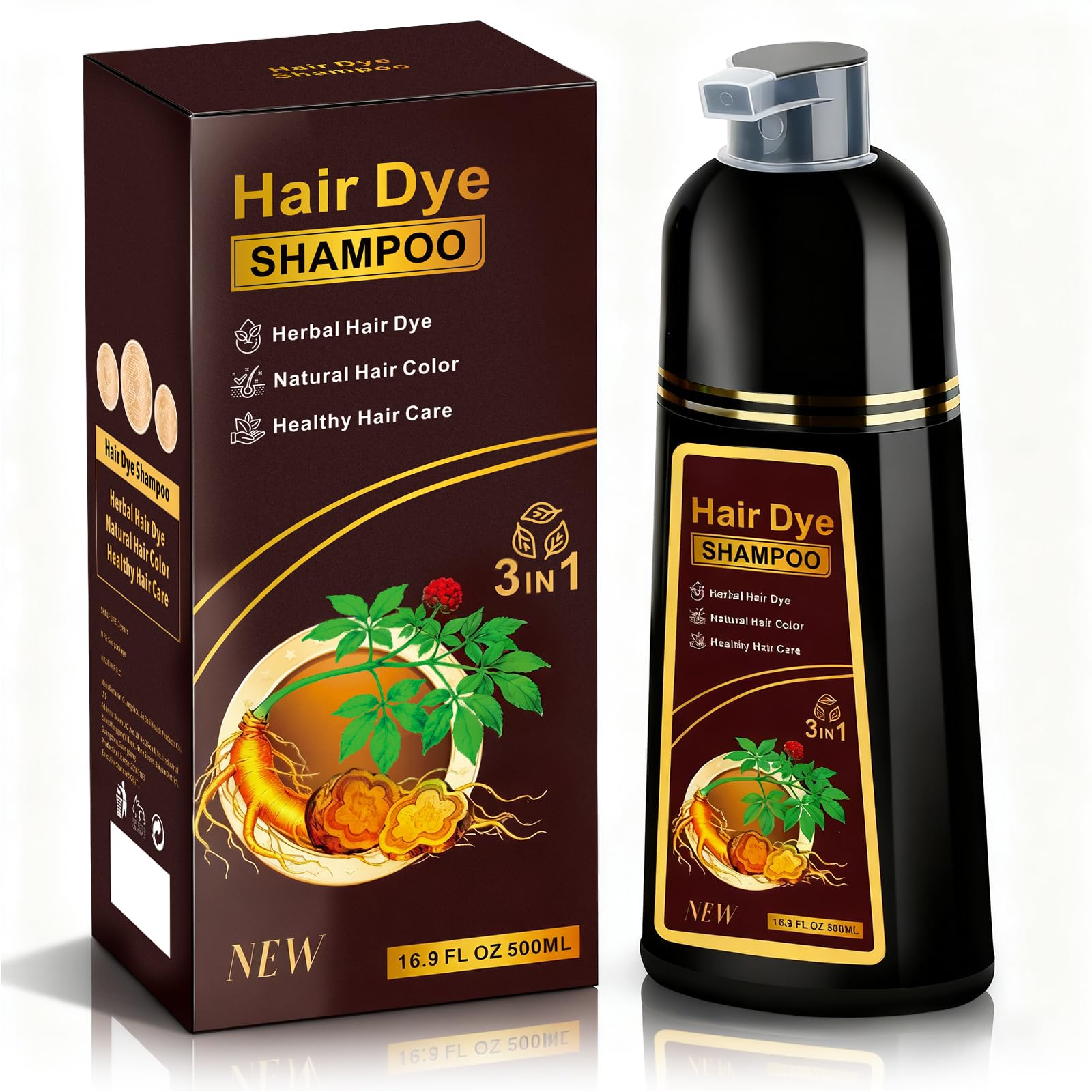 ZIXSIRP front packaging showing dark brown shampoo and benefits