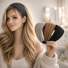 ZJCAHXJ headband worn with loose hair illustrating tidy hold and instant polish