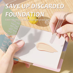 ZJchao makeup artist using a palette paper on set for hygienic, fast client application