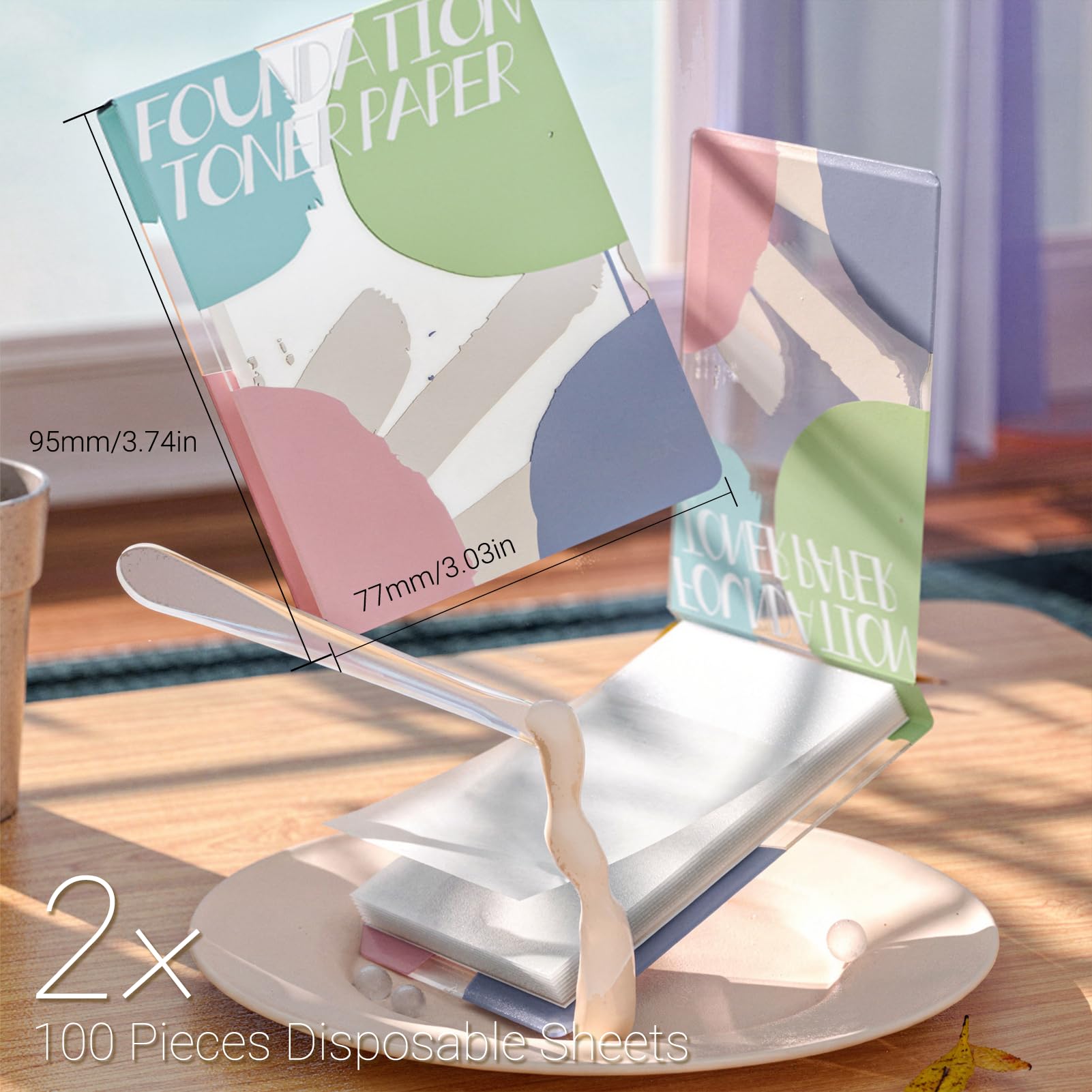 ZJchao mixing stick resting on palette paper for precise blend control and quick mixing