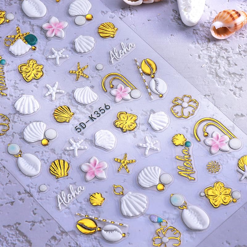ZJHGDR detailed gold-edged starfish decal emphasizing metallic accent for shine
