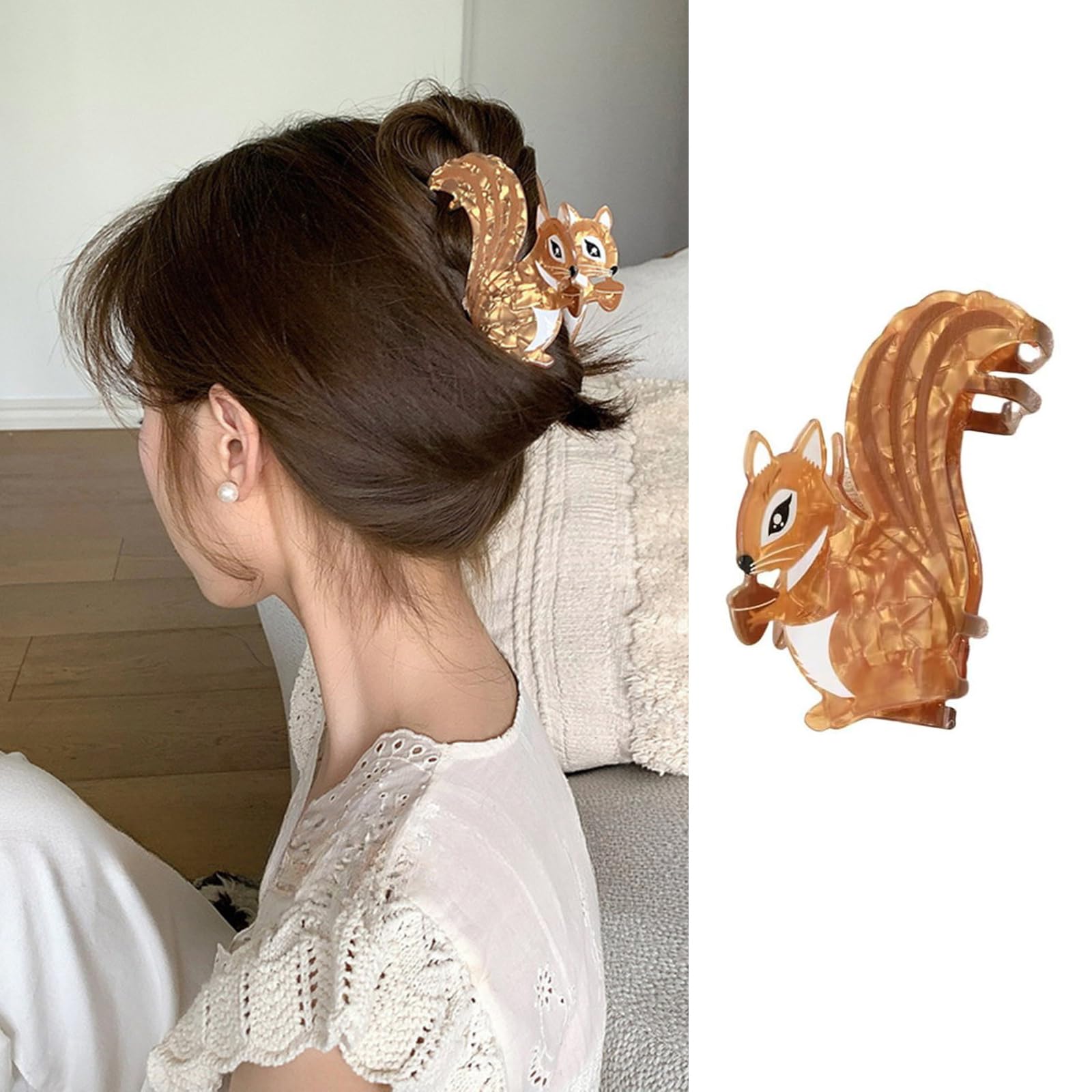 zjhgdr squirrel clip front view showing autumn design and festive charm