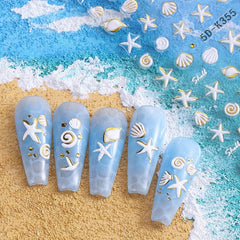 ZJHGDR stickers applied on acrylic nail demonstrating secure adhesion and polished look