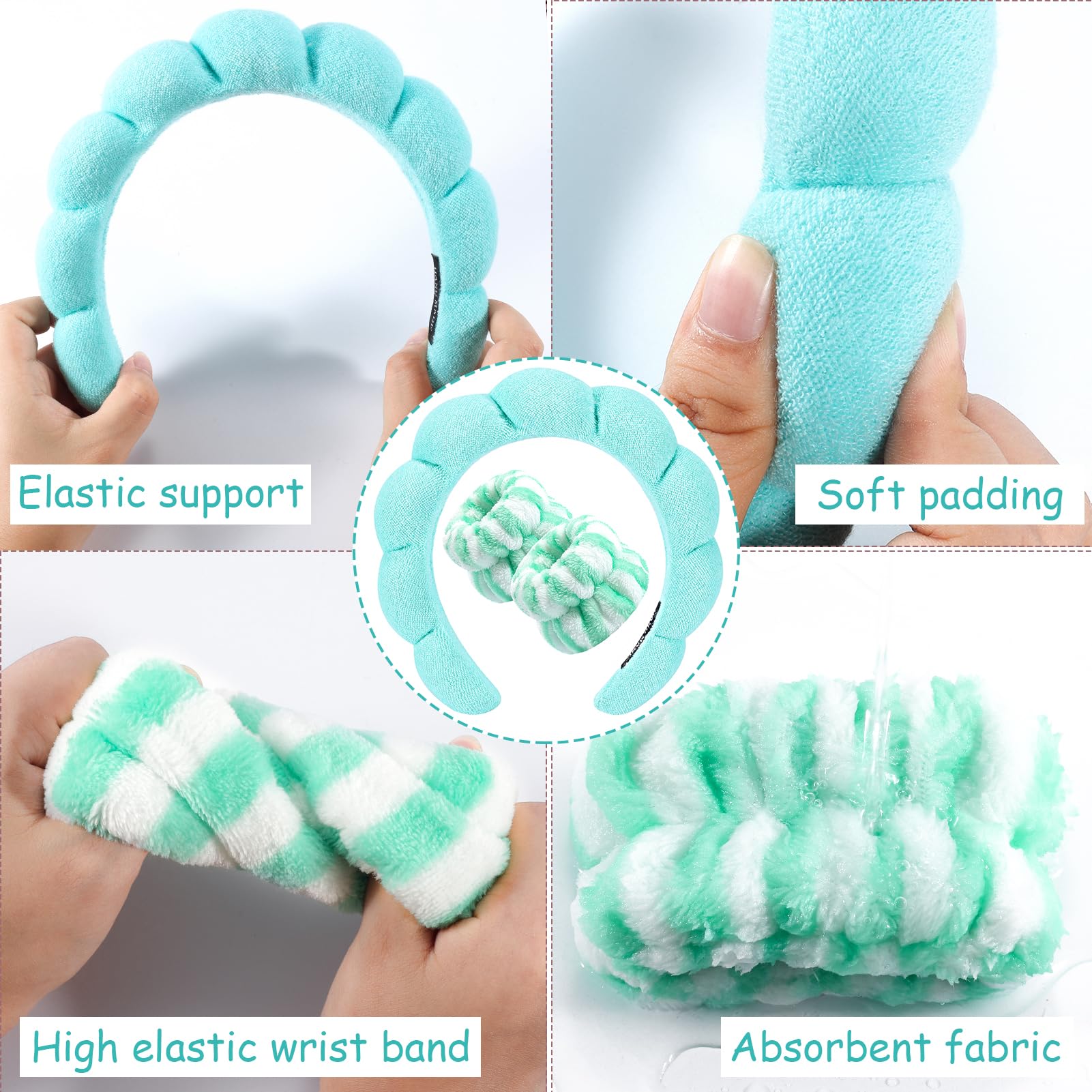 Zkptops headband in bathroom use keeping hair back and protecting skin during cleansing benefit