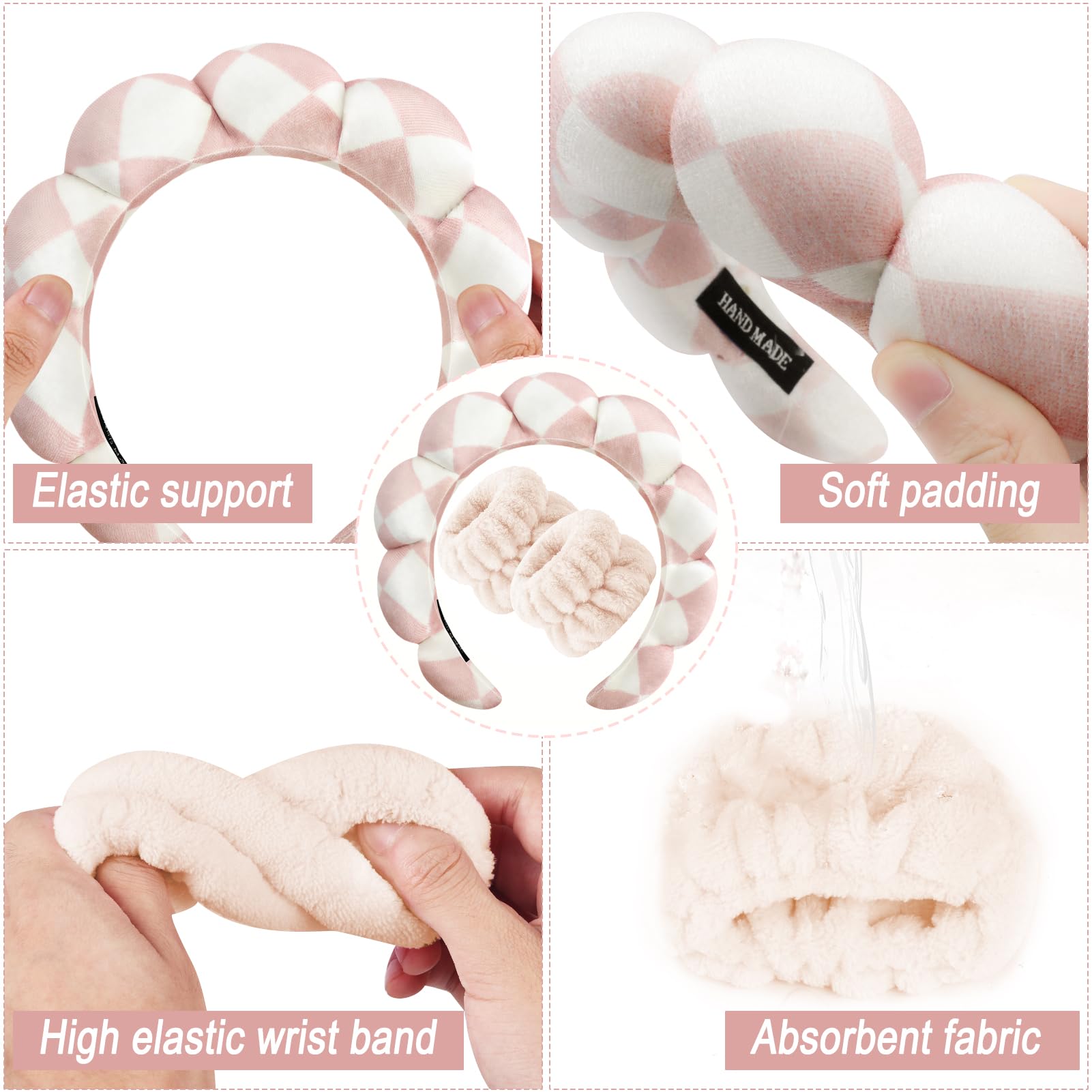 Zkptops headband in use while washing face keeping hair dry and skin clear
