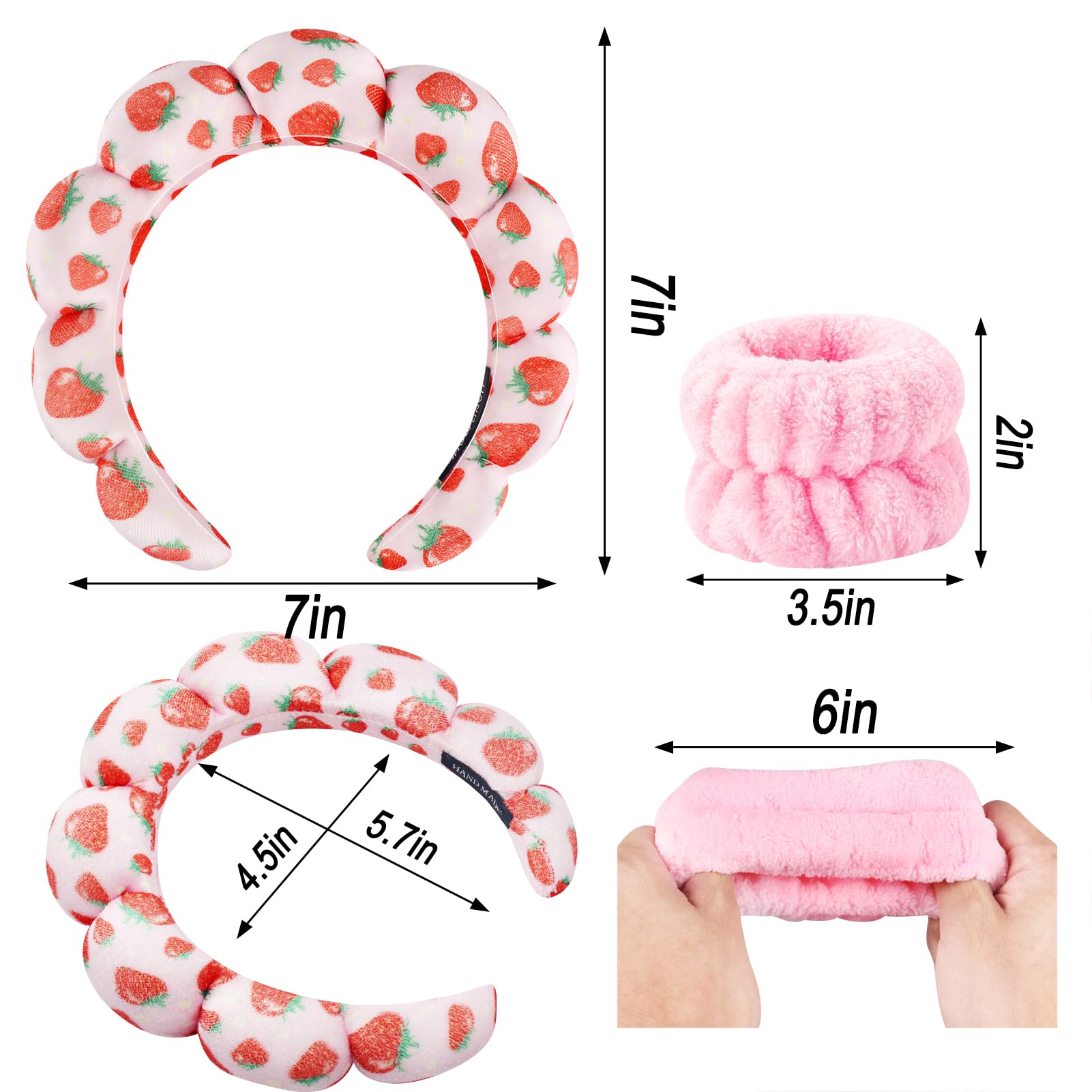 Zkptops headband beside hand to show size and fit benefit
