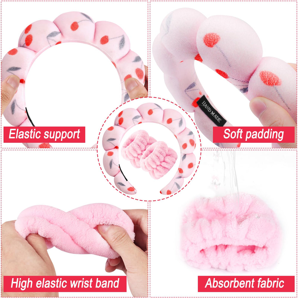 Zkptops headband in use while washing face, keeps hair dry and out of the way