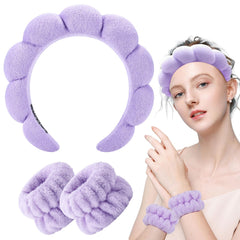 Zkptops headband and wristband styled on bathroom vanity showing elegant self-care setup benefit
