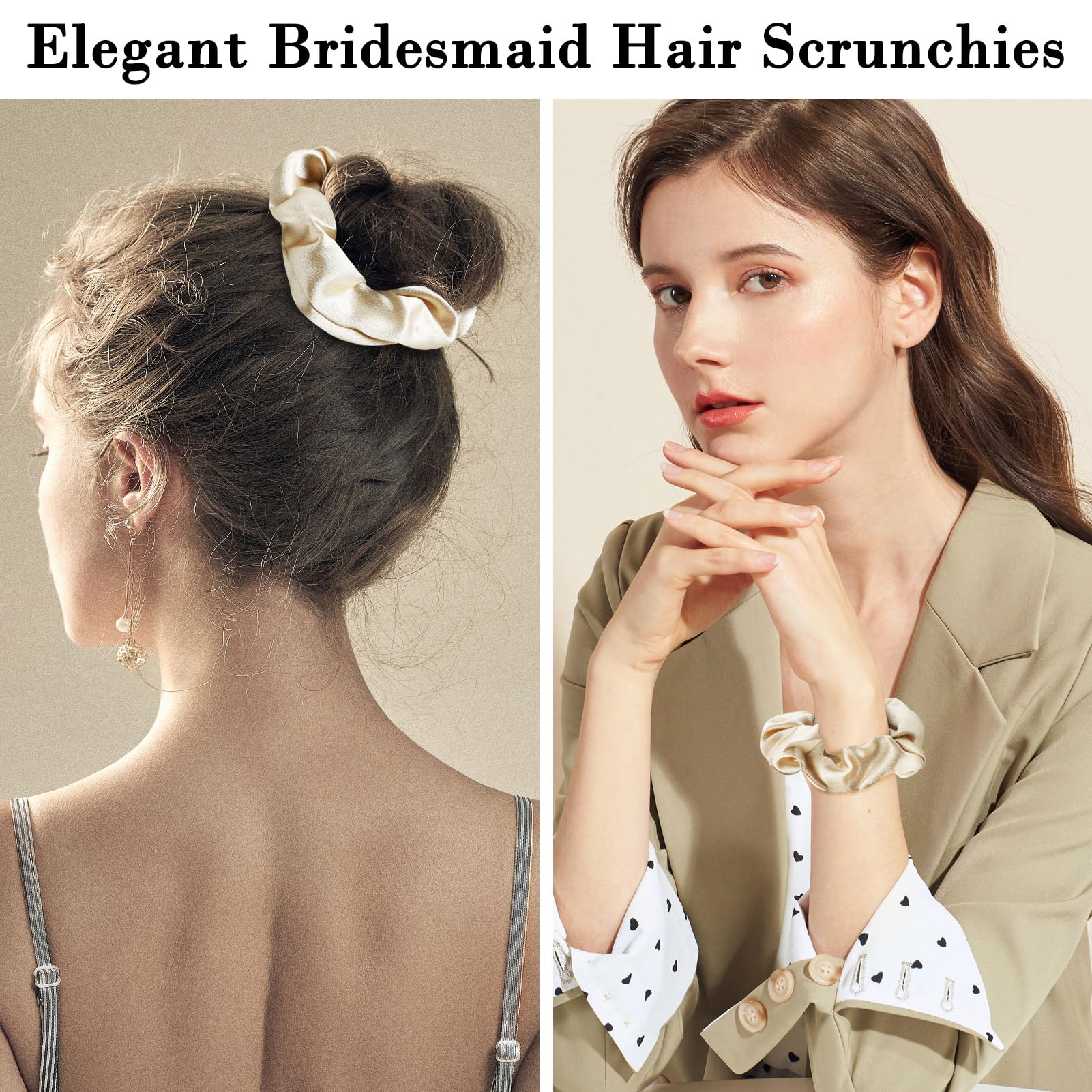 Zkptops satin scrunchie texture close view showing soft, hair-friendly fabric