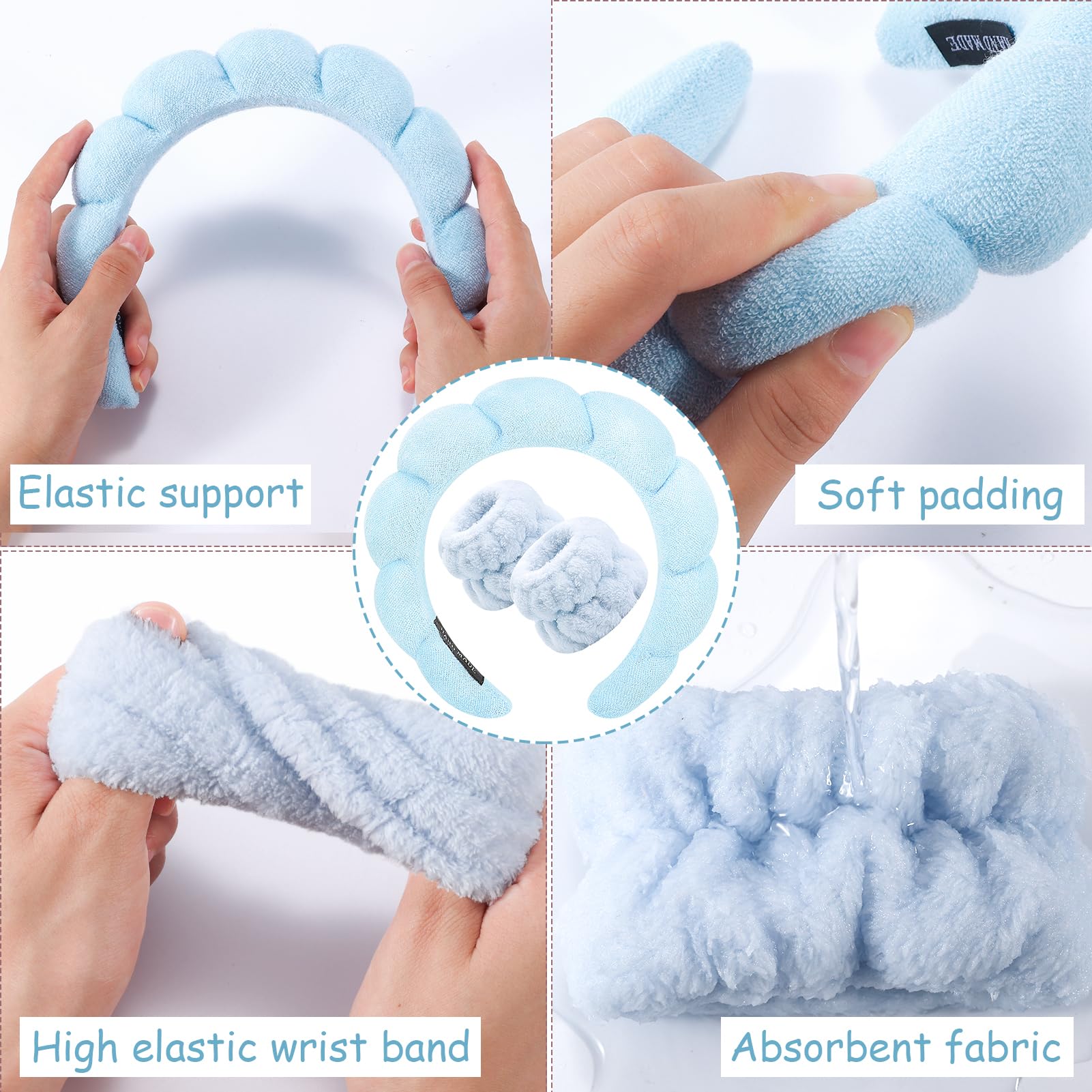 Zkptops set in use during face washing keeping hair dry