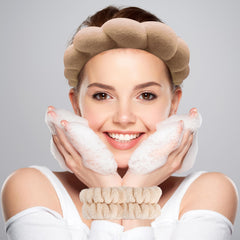 Zkptops terry cloth texture close-up illustrating soft absorbent surface for skincare