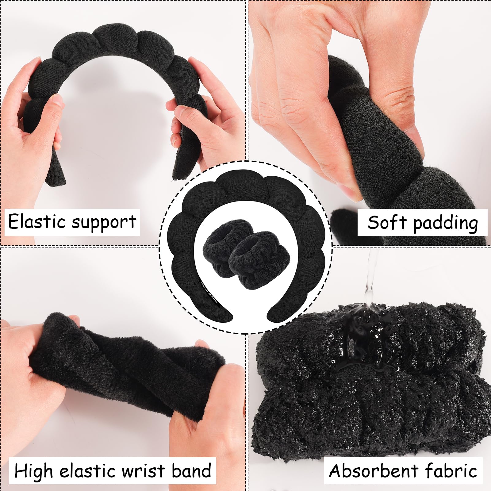 Zkptops wristband detail absorbing moisture, keeps hands dry