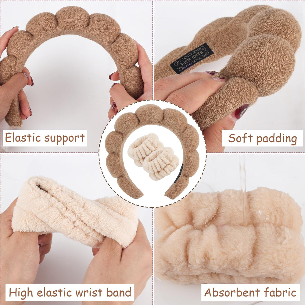 Zkptops wristband detail showing absorbency and easy storage of cotton pads