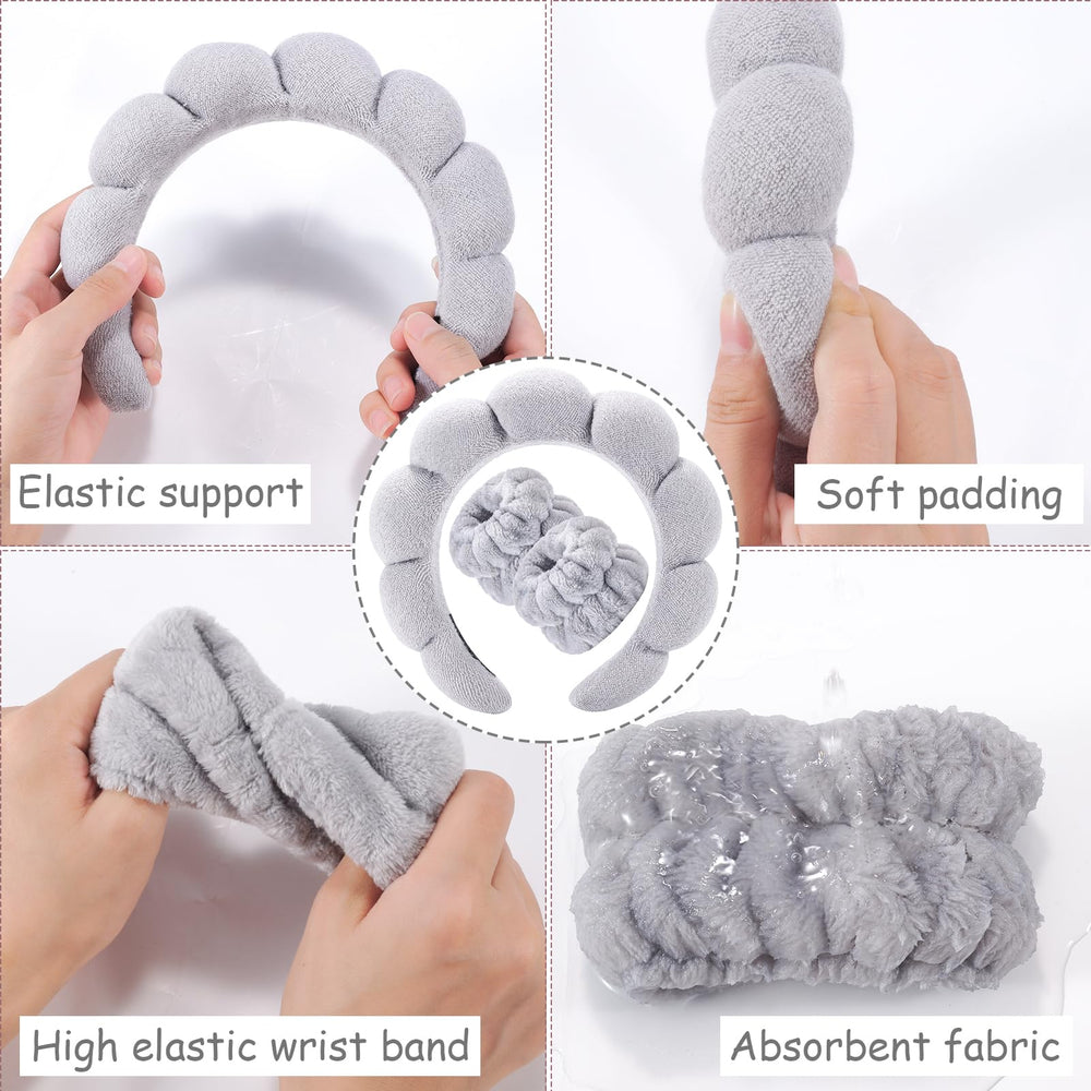 Zkptops wristband on wrist absorbing product drips and protecting sleeves