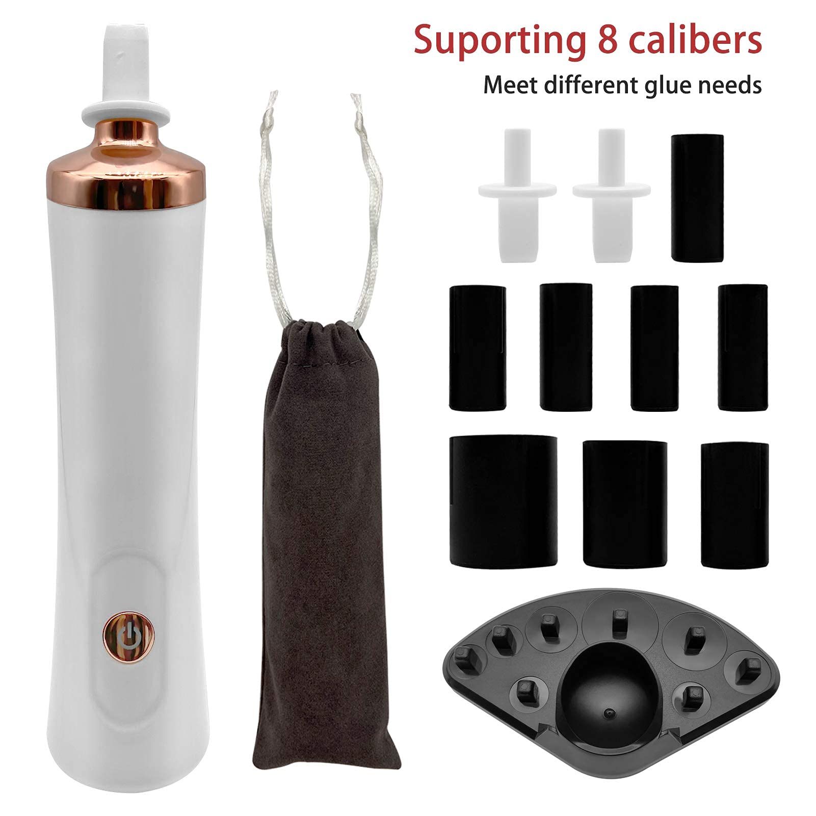 ZLMONDEE array of eight silicone heads displayed for versatile bottle fit and secure grip