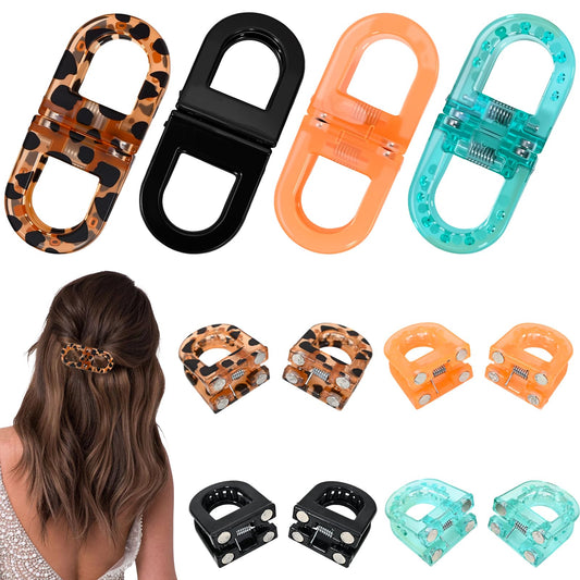 ZMJY front packaging showing four yellow magnetic hair clips and portability benefit