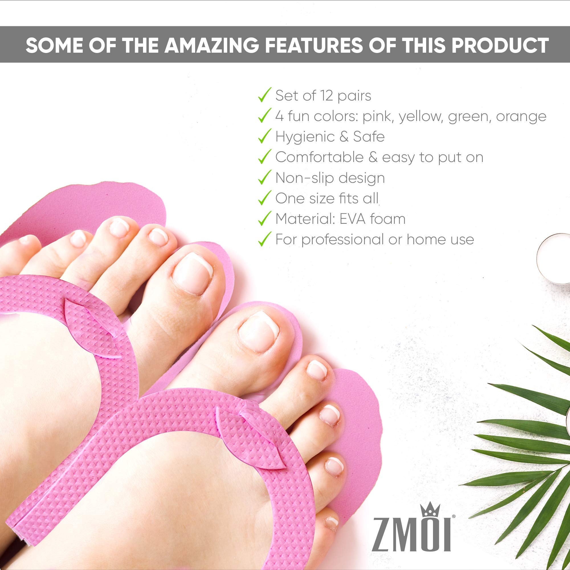 ZMOI close-up EVA foam texture highlighting anti-slip diamond pattern for traction
