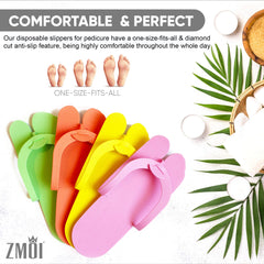 ZMOI slippers worn in salon demonstrating comfort and protection during pedicure