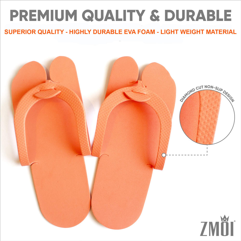 ZMOI slipper next to hand showing scale and lightweight convenience