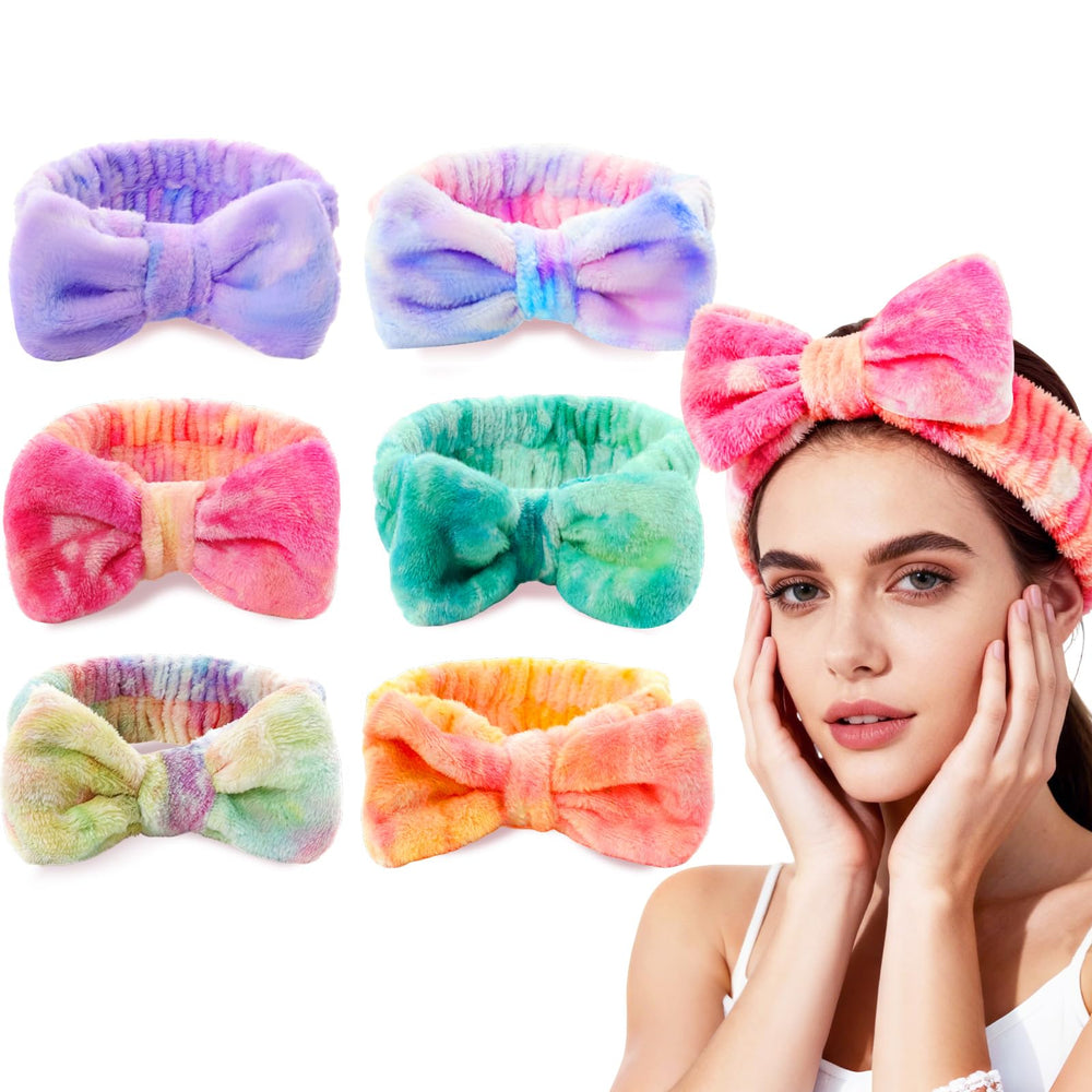 ZMOIVOK front view of six spa headbands showing color variety and convenience