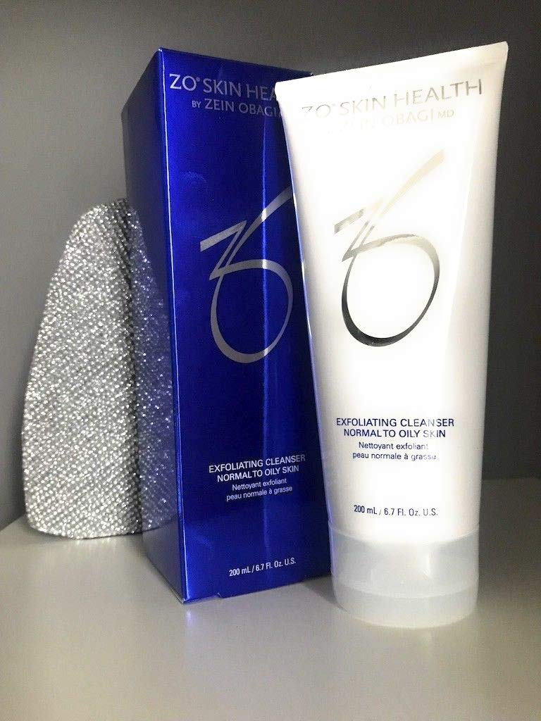 ZO SKIN HEALTH cleanser bottle front view showing packaging and clear benefits