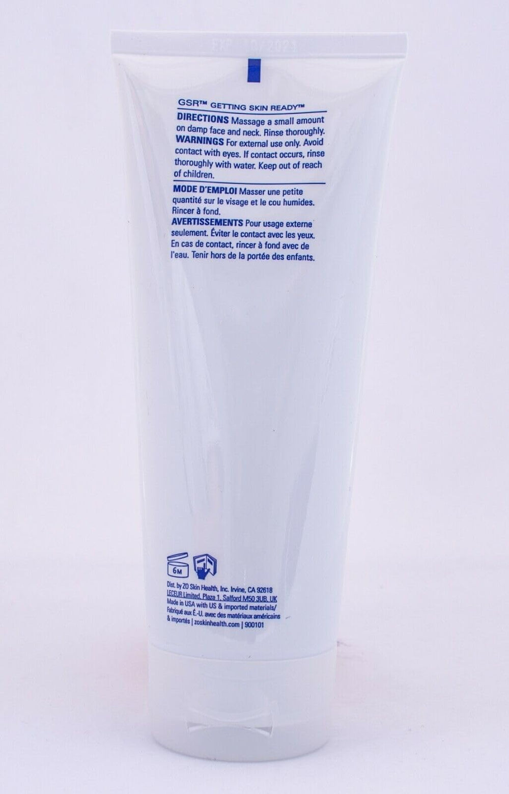 ZO SKIN HEALTH bottle in hand to show 200 mL scale and convenient everyday use
