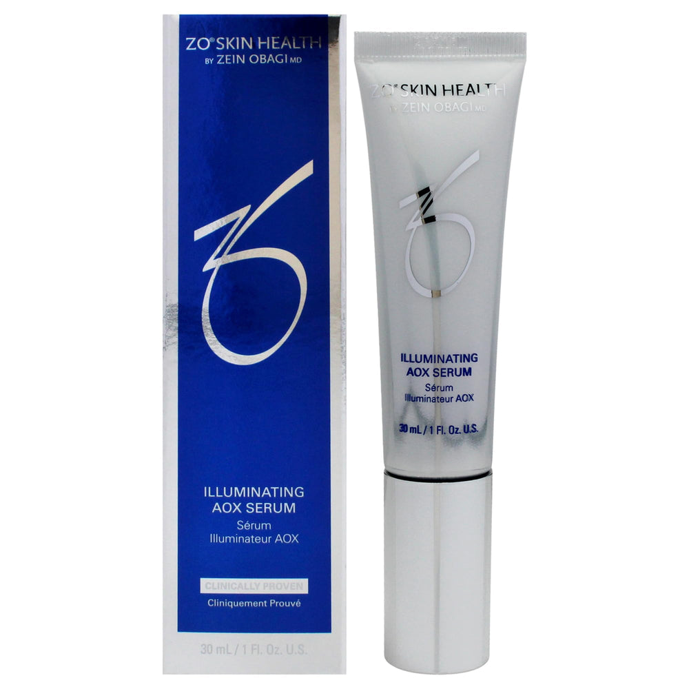 ZO SKIN HEALTH Illuminating AOX Serum front bottle showing sleek packaging and product benefit