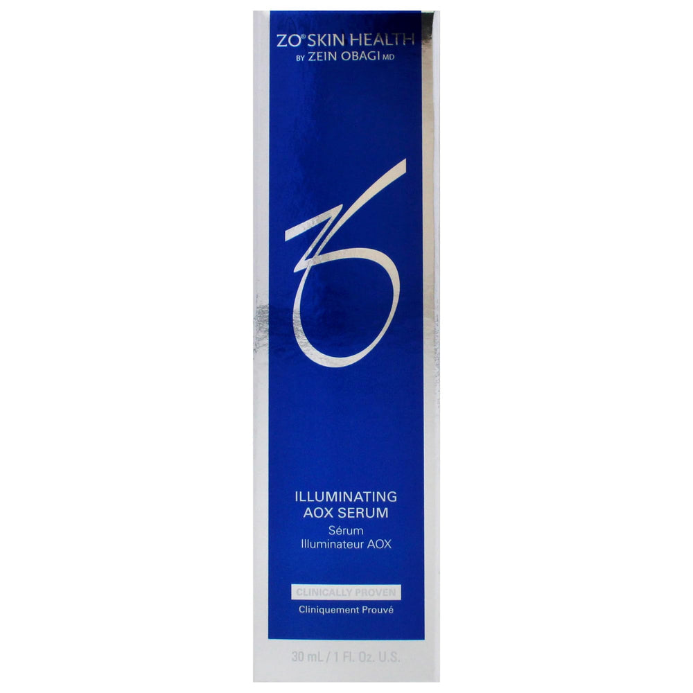 Hand holding ZO SKIN HEALTH serum to show 1 oz scale and easy application benefit